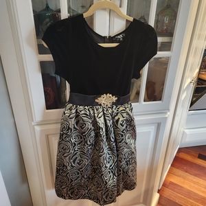 Formal black and silver dress